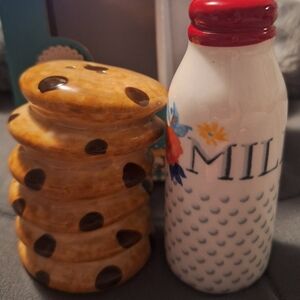 Polka Dot Coasters and Milk Bottle Set
